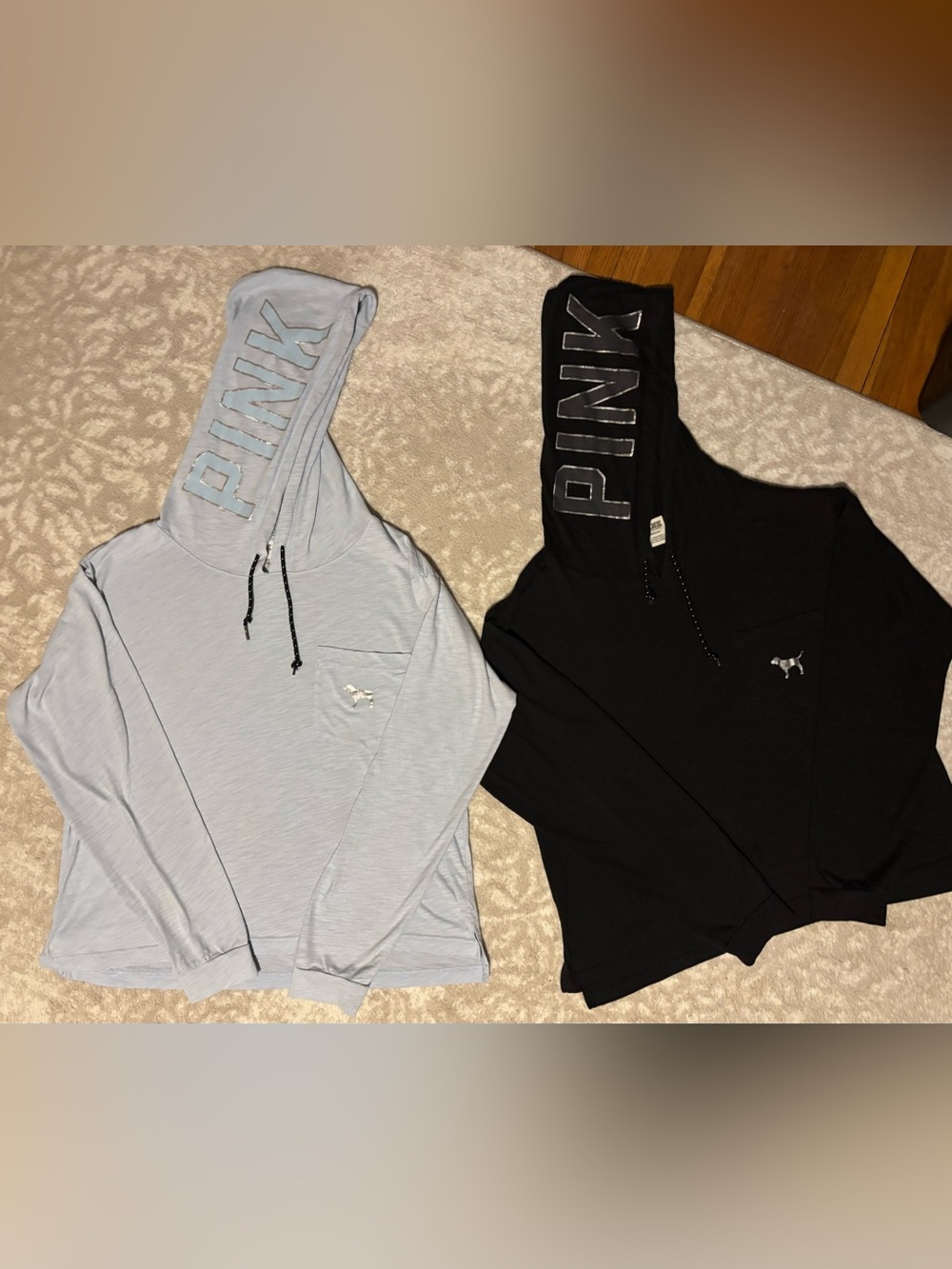 PINK Victoria's Secret - hooded lightweight long-sleeved top set - Picture 14 of 16